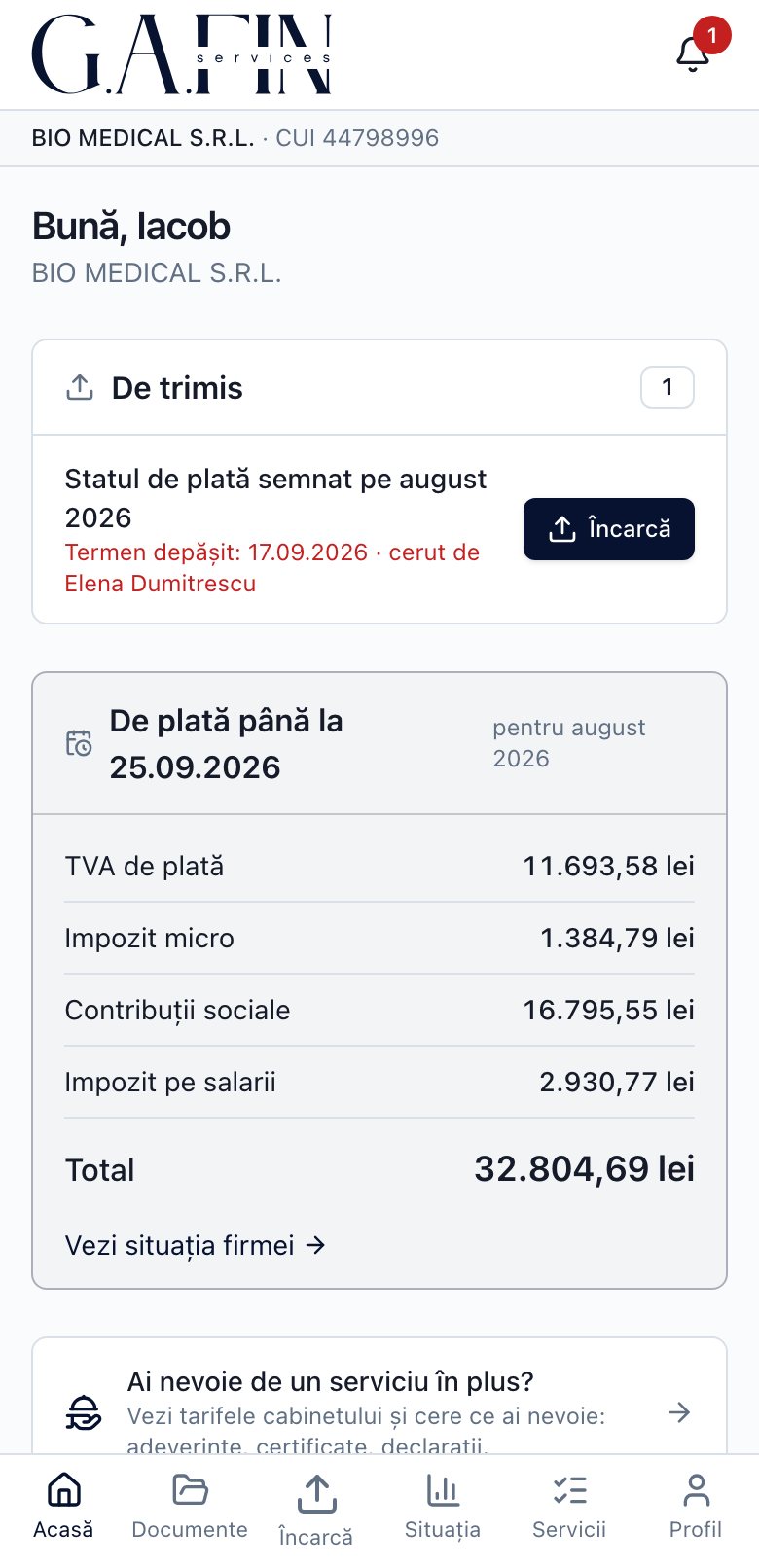 Portalul clientului: taxele de plată, cererile și documentele